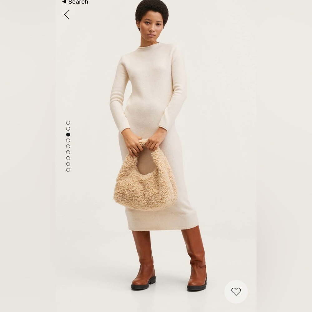 Mango Knitted Perkins Neck Dress